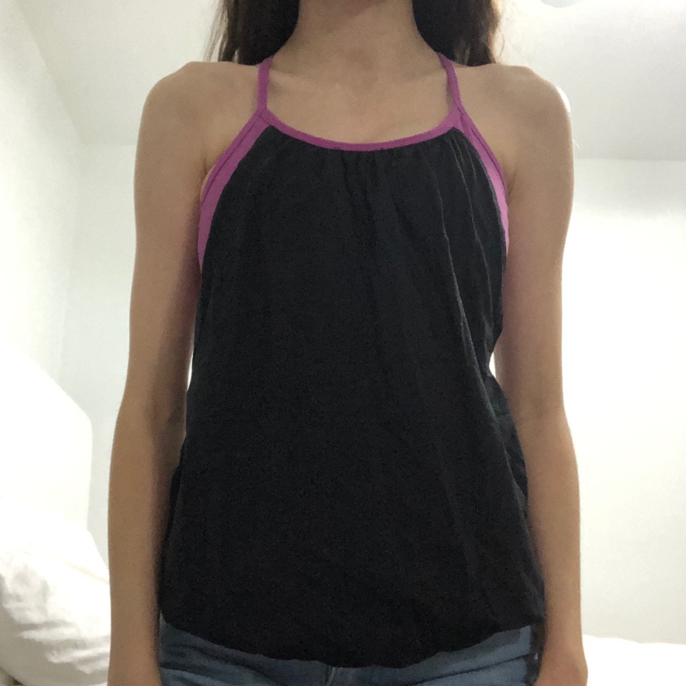 lululemon top with attached sports bra